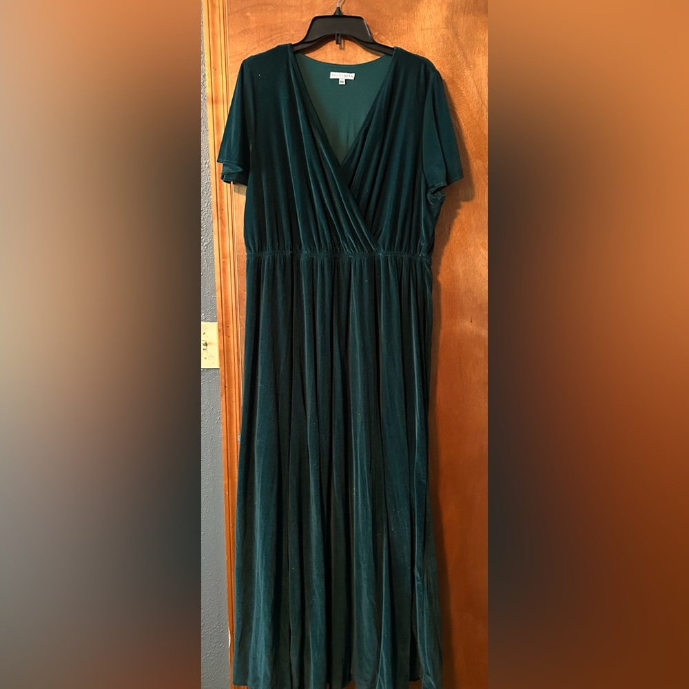 Baltic Born Deep Green Velvet Maxi Dress